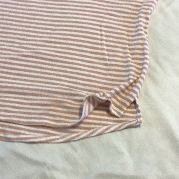 Top, Ivory with tan stripes , long sleeve,Size XL - Picture 4 of 6